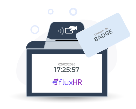 Badge timbratura su dispositivo kiosk fluxHR